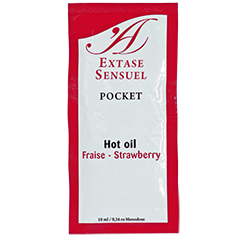 EXTASE SENSUAL - STRAWBERRY STIMULATING OIL 10 ML - Amore24