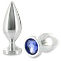 METAL HARD - ANAL PLUG ALIMINUM CRYSTAL COLOR MEDIUM 8.89CM - Amore24