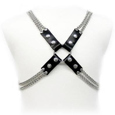LEATHER BODY - CHAIN HARNESS - Amore24