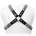 LEATHER BODY - PYRAMID STUD HARNESS - Amore24