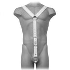 LEATHER BODY - HARNESS MEN WHITE - Amore24