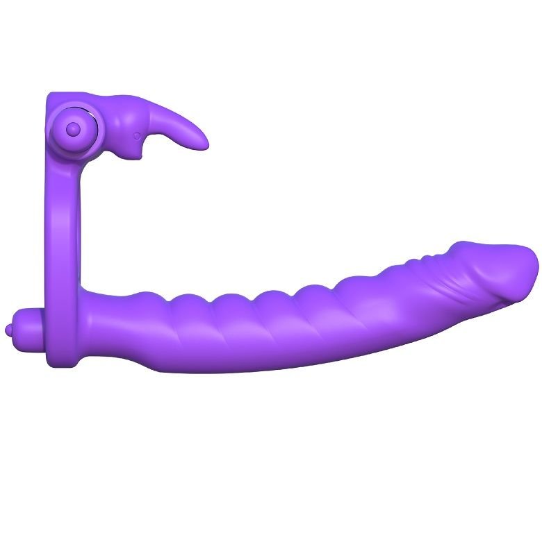 FANTASY C - RINGZ - SILICONE DOUBLE VIBRATOR RABBIT - Amore24