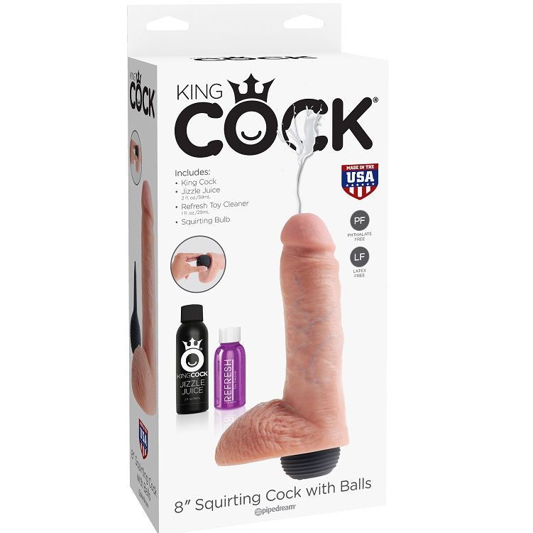 KING COCK - REALISTIC NATURAL EJACULATOR PENIS 20.32 CM - Amore24