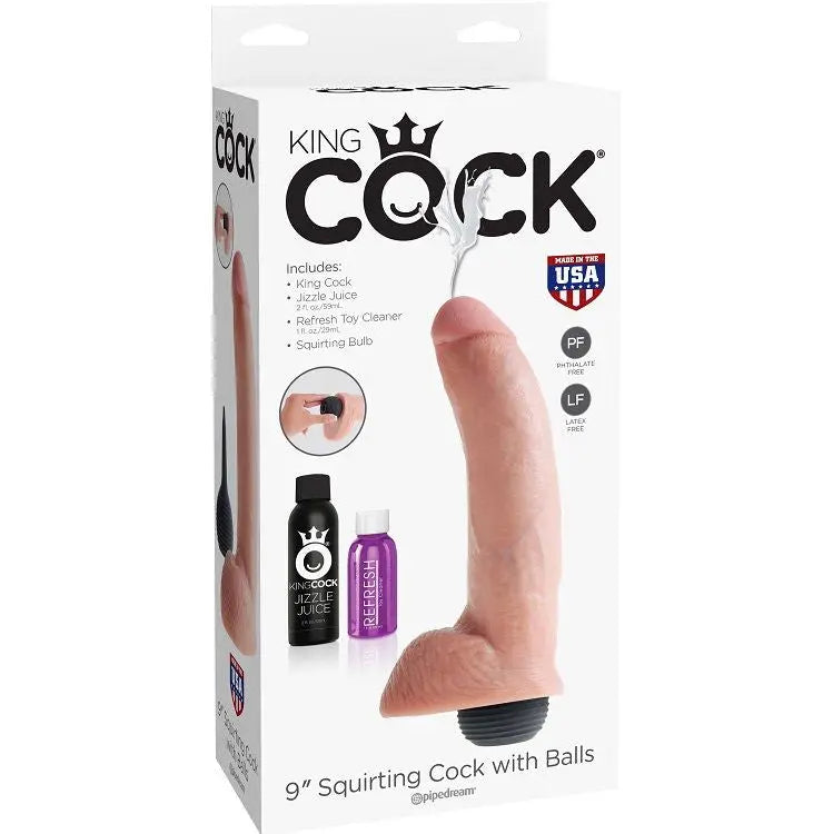 KING COCK - REALISTIC NATURAL EJACULATOR PENIS 22.86 CM - Amore24