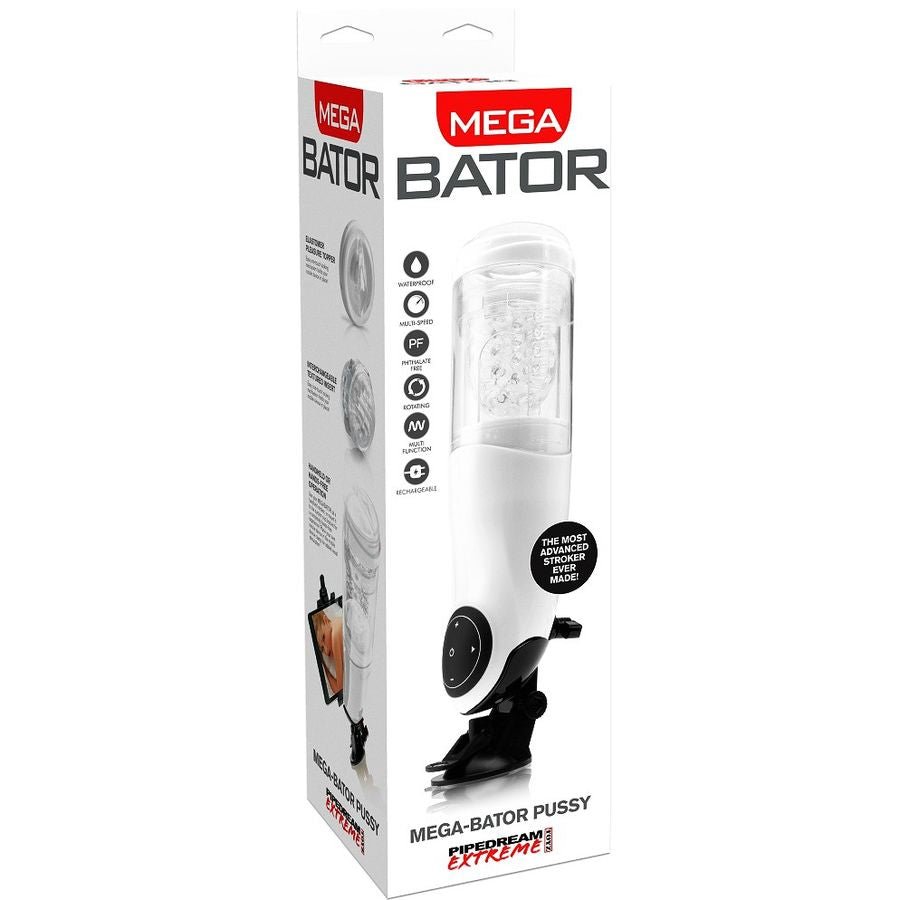 EXTREME TOYZ - PDX MEGA BATOR USB MALE MASTURBATOR VAGINA WHITE - Amore24