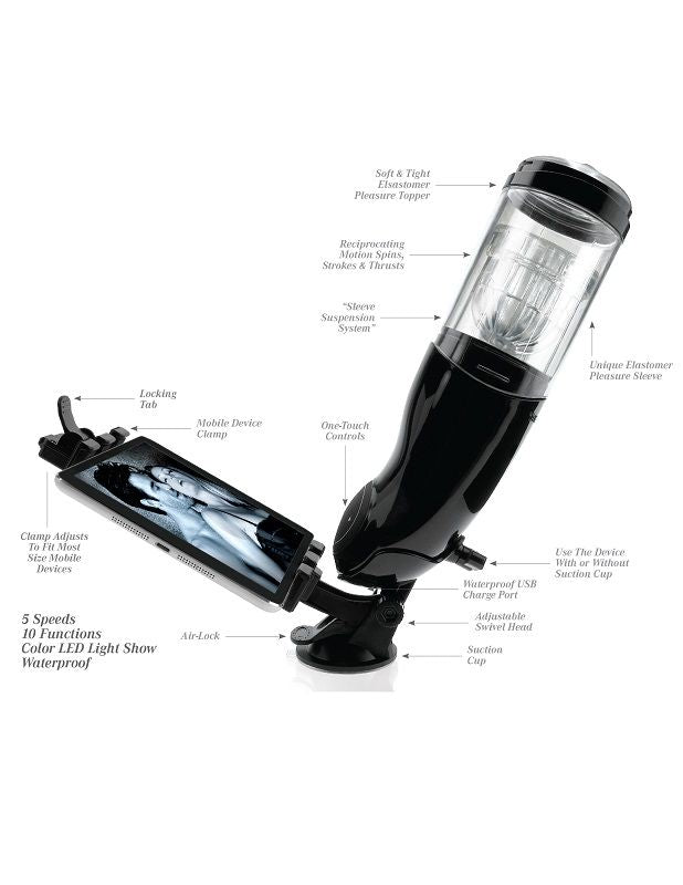 EXTREME TOYZ - PDX MEGA BATOR USB MALE MASTURBATOR VAGINA WHITE - Amore24