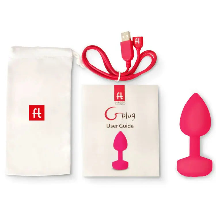 G-VIBE - FUNTOYS GPLUG ANAL RECHARGEABLE VIBRATOR SMALL NEON PINK 3CM - Amore24
