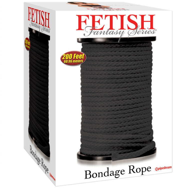 FETISH FANTASY SERIES - SERIES BONDAGE ROPE BLACK 60.96 METERS - Amore24