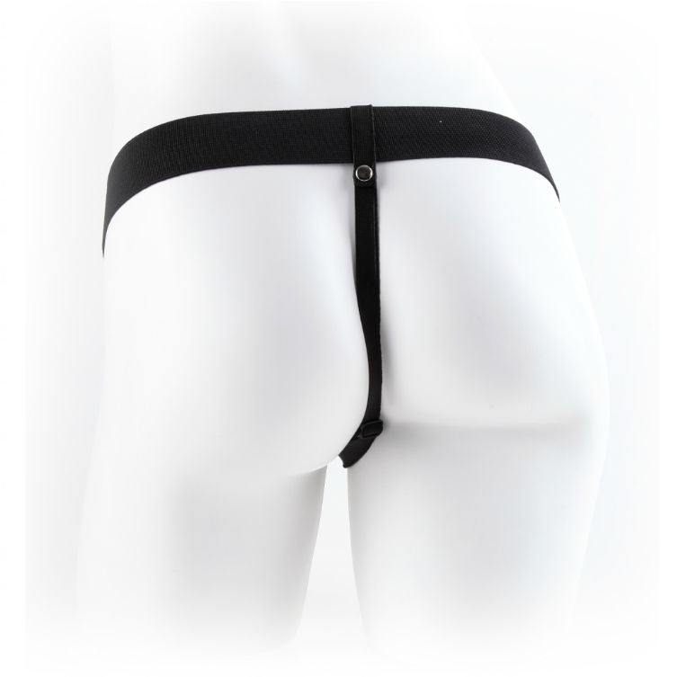 FETISH FANTASY SERIES - SERIES 9 HOLLOW STRAP - ON WITH BALLS 22.9CM BROWN - Amore24