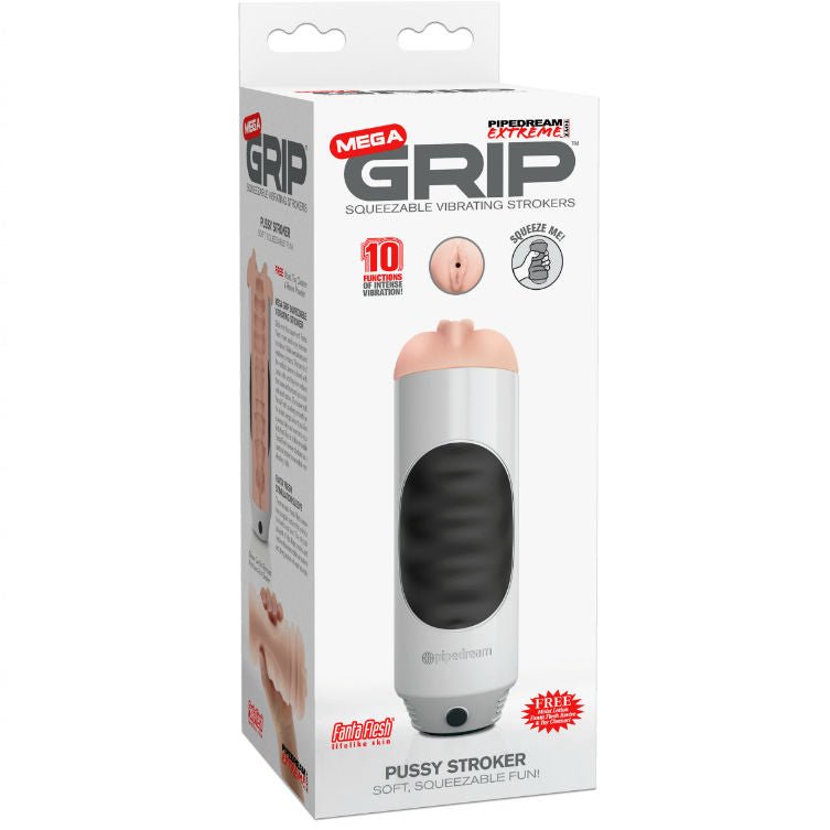 EXTREME TOYZ - PIPEDREAM MEGA GRIP VAGINA MASTURBATOR VIBRATOR - Amore24