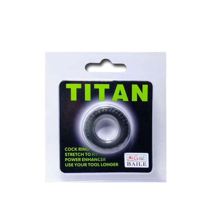 BAILE - TITAN COCKRING BLACK GREEN 2 CM - Amore24