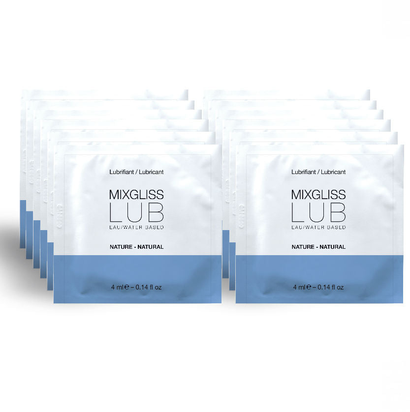 MIXGLISS - NATURAL WATER-BASED LUBRICANT 12 SINGLE DOSE 4 ML - Amore24