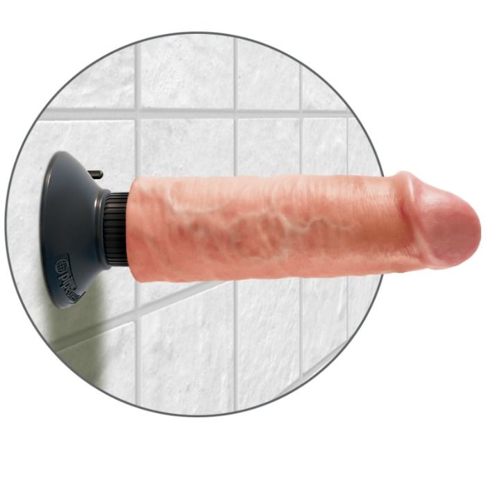 KING COCK - 15.24 CM VIBRATING COCK FLESH - Amore24