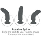 KING COCK - 15.24 CM VIBRATING COCK FLESH - Amore24