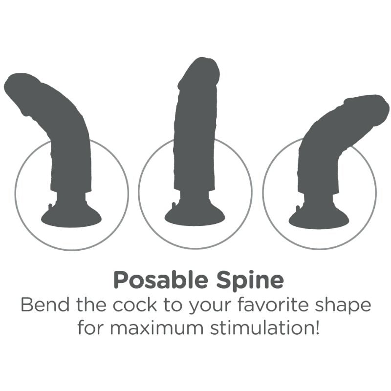 KING COCK - 15.24 CM VIBRATING COCK FLESH - Amore24