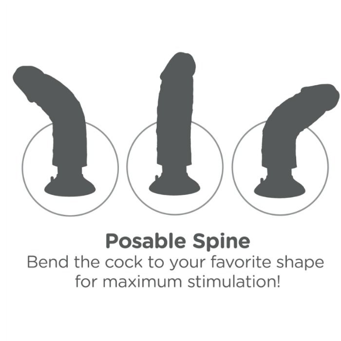 KING COCK - 17.78 CM VIBRATING COCK FLESH - Amore24