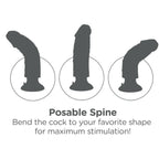 KING COCK - 17.78 CM VIBRATING COCK WITH BALLS FLESH - Amore24