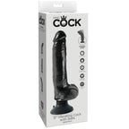 KING COCK - 23 CM VIBRATING COCK WITH BALLS BLACK - Amore24
