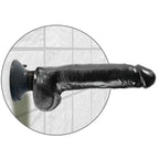 KING COCK - 23 CM VIBRATING COCK WITH BALLS BLACK - Amore24