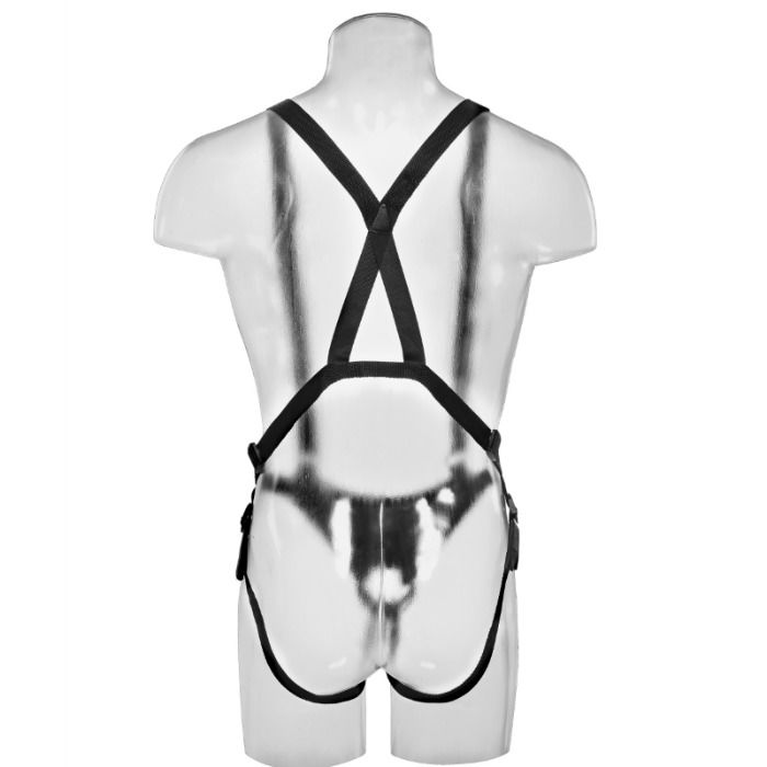 KING COCK - 30.5 CM HOLLOW STRAP-ON SUSPENDER SYSTEM - FLESH - Amore24