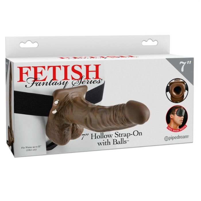 FETISH FANTASY SERIES - SERIES 7 HOLLOW STRAP - ON WITH BALLS - Amore24