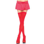 LEG AVENUE - NYLON THIGH HIGHS RED - Amore24