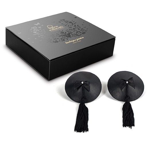 BIJOUX - BURLESQUE BLACK NIPPLE COVERS - Amore24