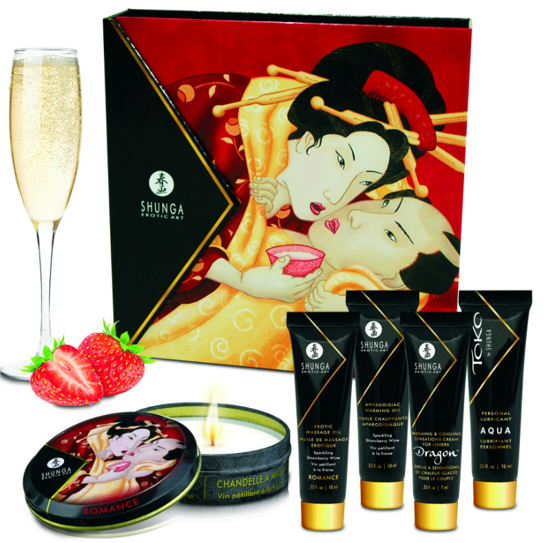SHUNGA - SECRET GEISHA STRAWBERRIES AND CAVA KIT - Amore24