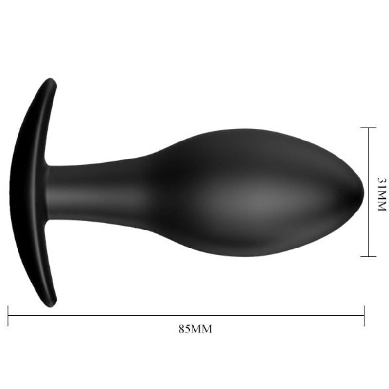 PRETTY LOVE - ANAL PLUG SILICONE ANCHOR 8.5 CM BLACK - Amore24