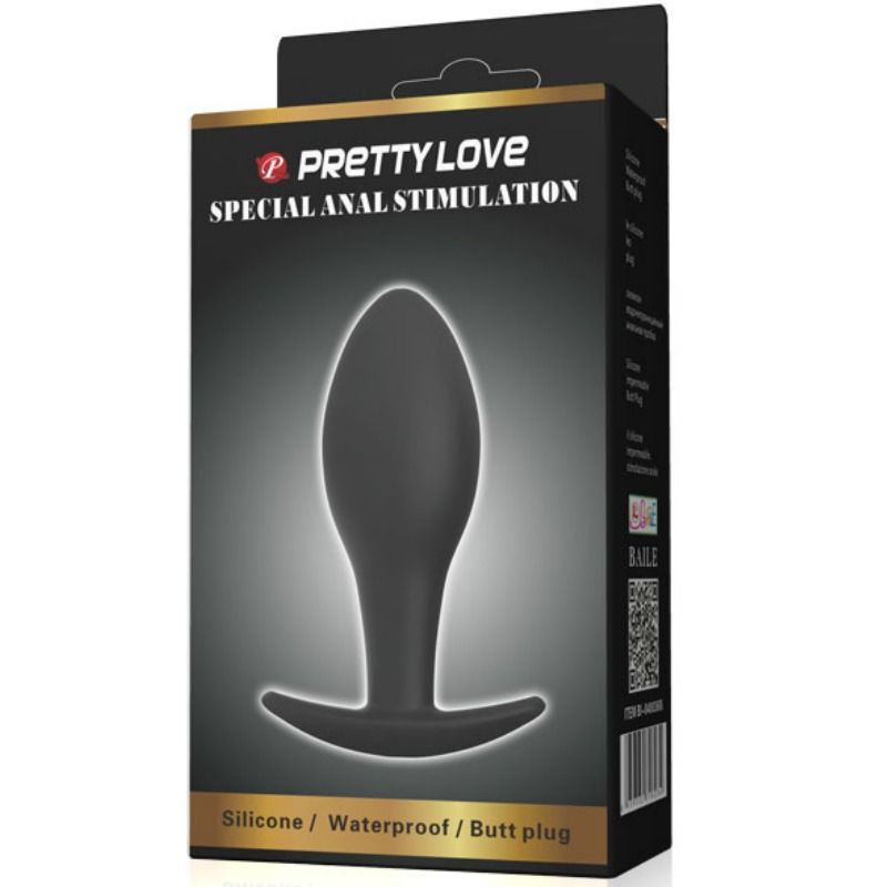 PRETTY LOVE - ANAL PLUG SILICONE ANCHOR 8.5 CM BLACK - Amore24