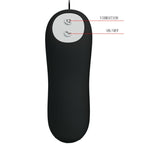 PRETTY LOVE - SILICONE ANAL PLUG 12 VIBRATION MODES BLACK - Amore24