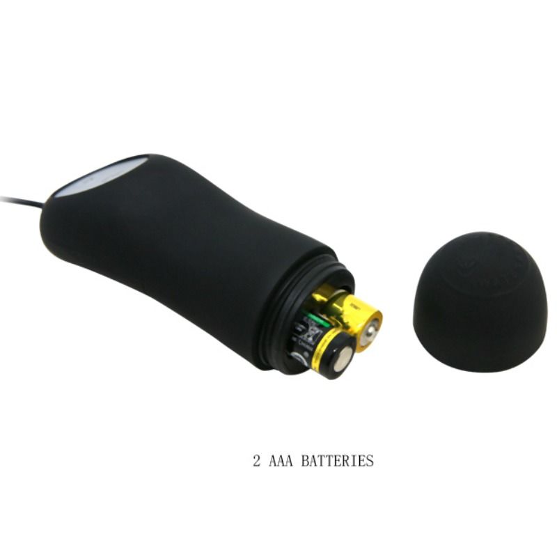 PRETTY LOVE - SILICONE ANAL PLUG 12 VIBRATION MODES BLACK - Amore24