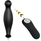 PRETTY LOVE - SILICONE ANAL PLUG 12 VIBRATION MODES BLACK - Amore24