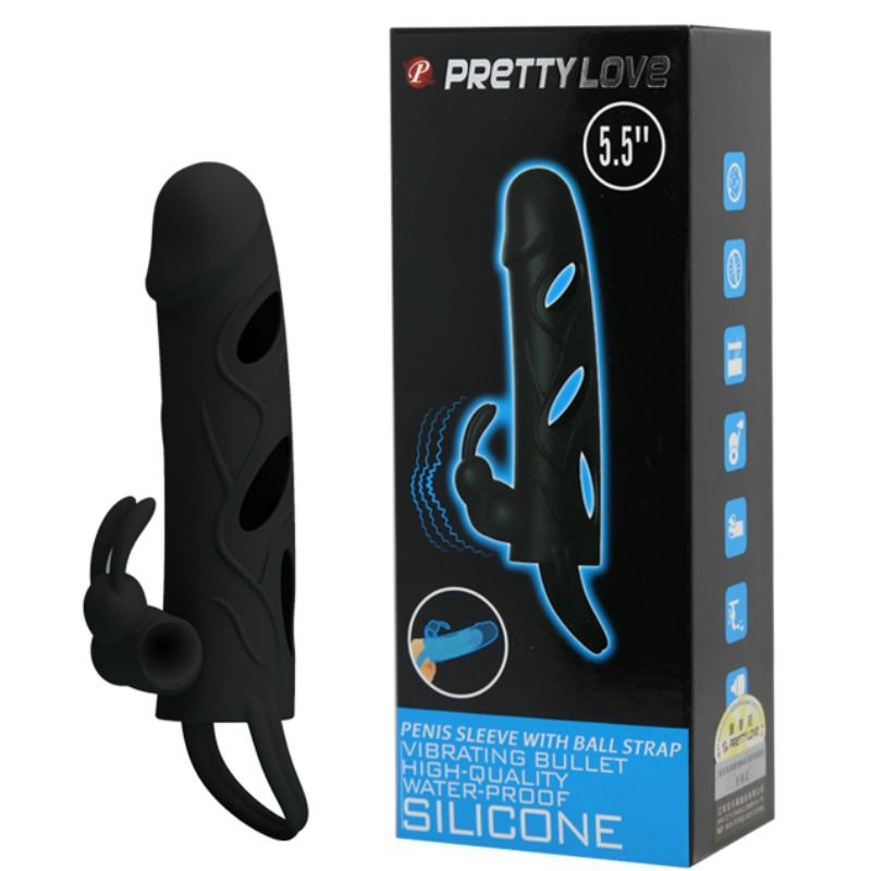 PRETTY LOVE - SILICONE COVER WITH VIBRATION 14 CM 1.0 - Amore24