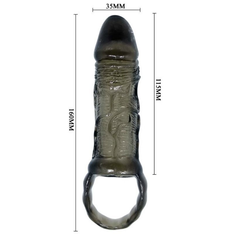 BAILE - PENIS EXTENSION SHEATH WITH STRAP FOR TESTICLES 11.5 CM - Amore24