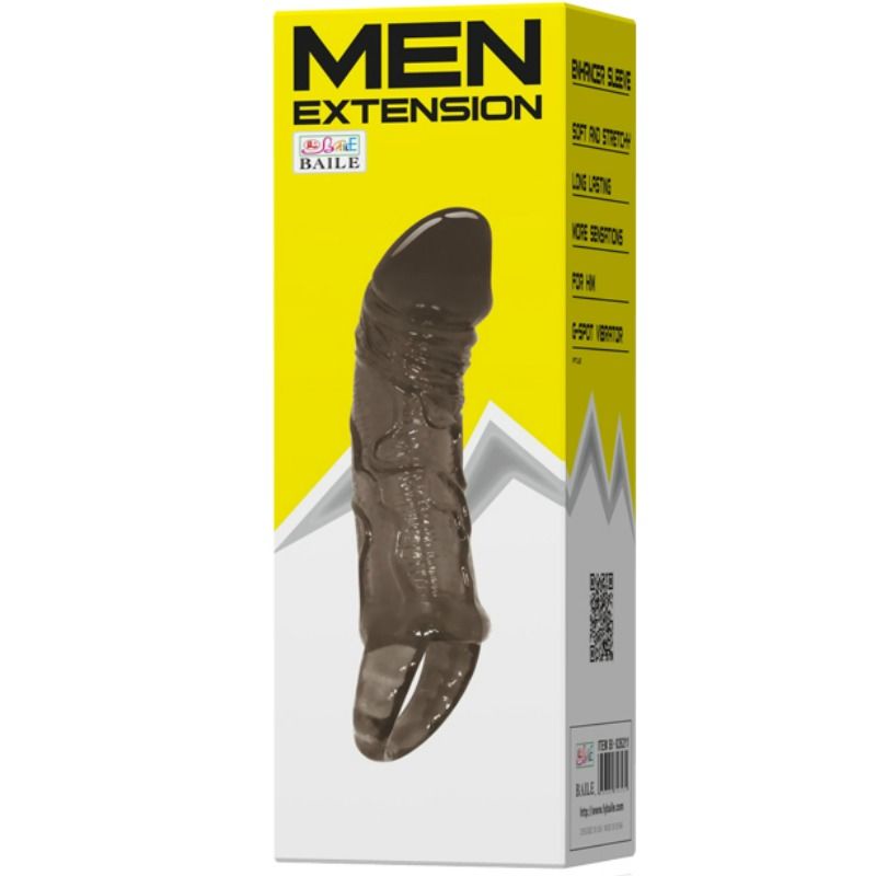 BAILE - PENIS EXTENSION SHEATH WITH STRAP FOR TESTICLES 11.5 CM - Amore24