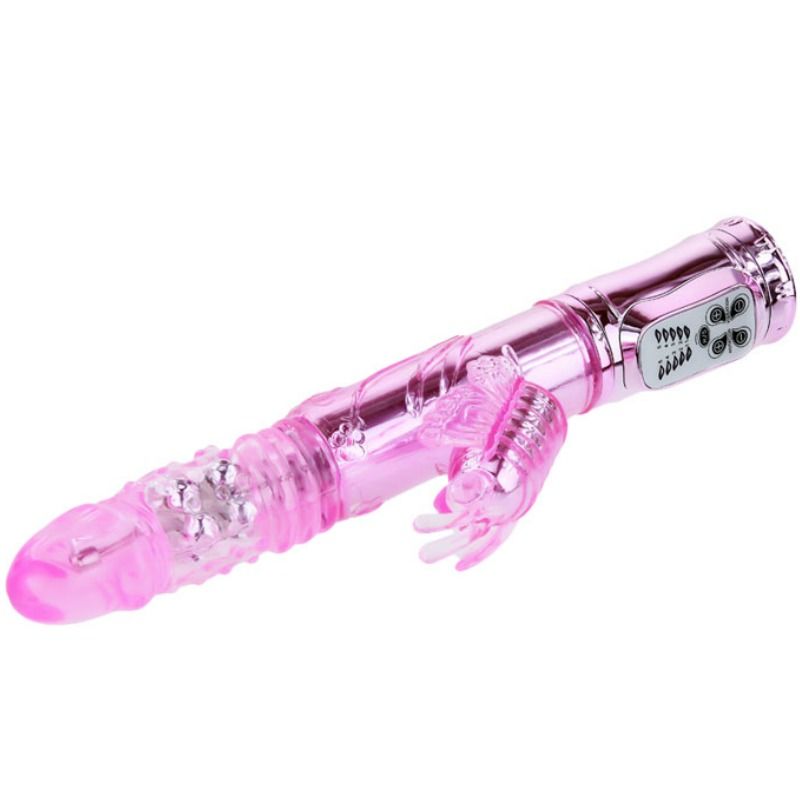 BAILE - RECHARGEABLE VIBRATOR WITH ROTATION AND THROBBING BUTTERF STIMULATOR - Amore24