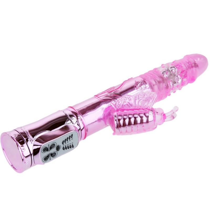 BAILE - RECHARGEABLE VIBRATOR WITH ROTATION AND THROBBING BUTTERF STIMULATOR - Amore24