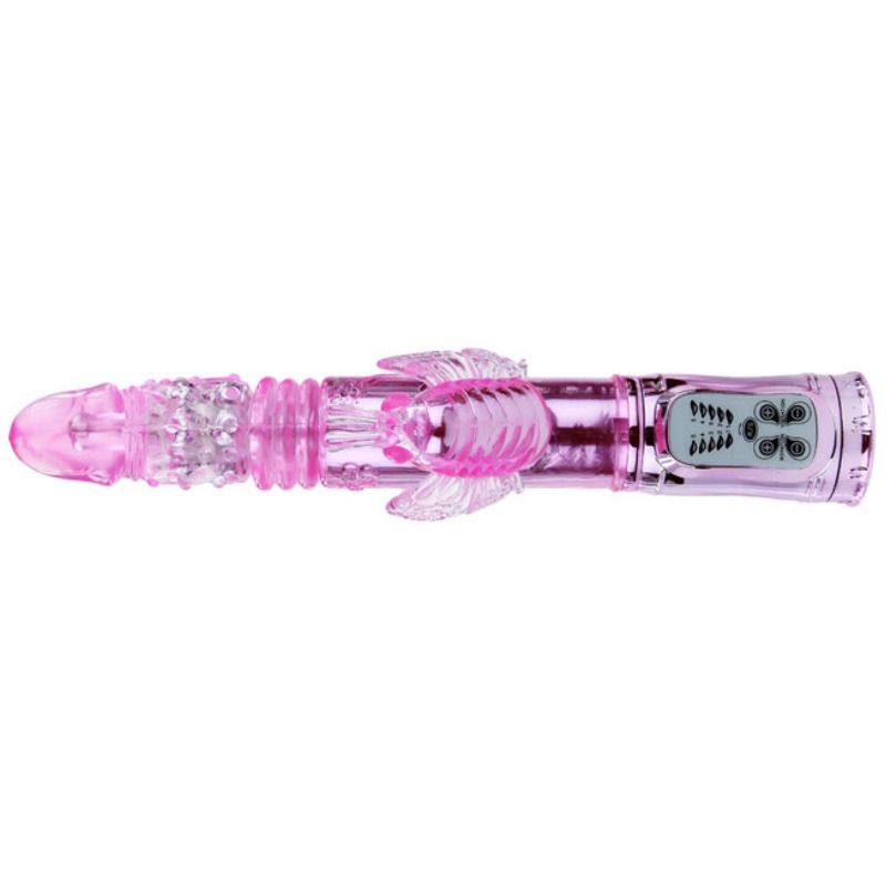 BAILE - RECHARGEABLE VIBRATOR WITH ROTATION AND THROBBING BUTTERF STIMULATOR - Amore24