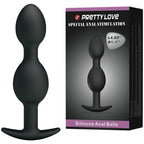 PRETTY LOVE - SILICONE ANAL BALLS 12.5 CM BLACK - Amore24