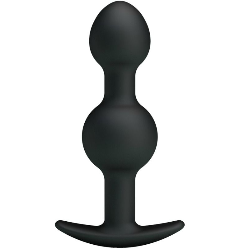 PRETTY LOVE - SPECIAL STIMULATION SILICONE ANAL BALLS 10.3 CM BLACK - Amore24