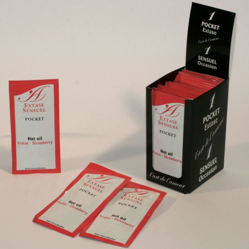 EXTASE SENSUAL - STRAWBERRY STIMULATING OIL 10 ML - Amore24