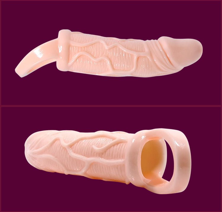 BAILE - PENIS EXTENDER SHEATH WITH VIBRATION AND STRAP FOR TESTICLES 13.5 CM - Amore24