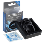 JOYDIVISION POTENZDUO - PLUS 3 BLACK RINGS SET - S, M, L - Amore24
