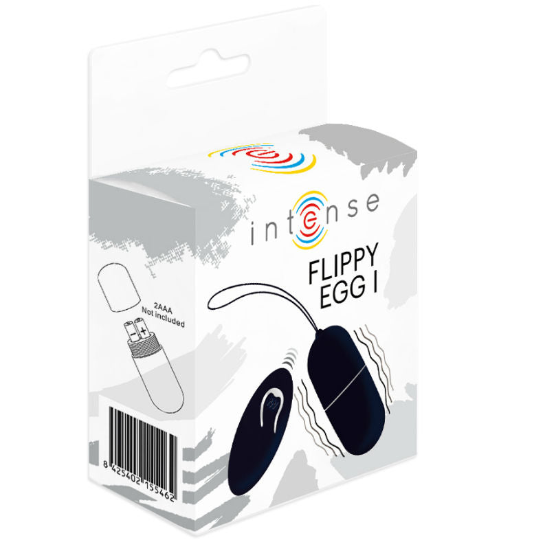 INTENSE - FLIPPY I VIBRATING EGG WITH REMOTE CONTROL BLACK - Amore24