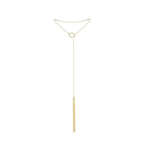 BIJOUX - MAGNIFIQUE METAL NECKLACE WITH GOLDEN FRINGES - Amore24