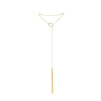 BIJOUX - MAGNIFIQUE METAL NECKLACE WITH GOLDEN FRINGES - Amore24