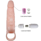 BAILE - BRAVE MAN PENIS COVER WITH RABBIT AND DOUBLE ENGINE FLESH 16.5 CM - Amore24