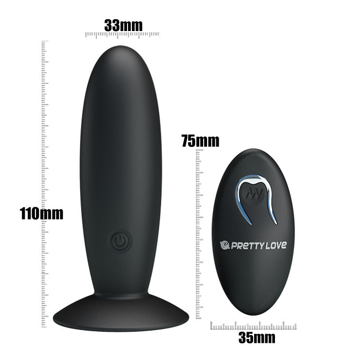 PRETTY LOVE - RECHARGEABLE ANAL PLUG WITH VIBRATION AND CONTROL - Amore24
