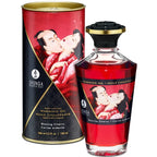 SHUNGA - HEAT EFFECT MASSAGE OIL INTENSE CHERRY FLAVOR 100 ML - Amore24